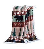 Black Bear And Pines Plush Throw  thumbnail 2