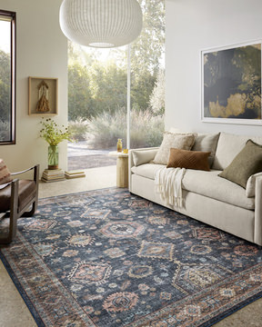 Aniston Denim/Sunset Area Rug - 5′0″ X 7′6″