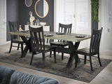 Xaviar Dining Table With 4 Wood Seat Side Chairs thumbnail 2