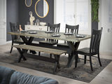 Xaviar Dining Table With 4 Chairs And Bench thumbnail 2