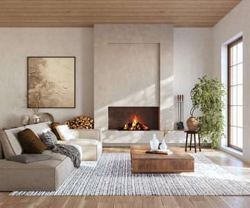 Hayden Ivory/Blue Area Rug - 5′6″ X 8′6″