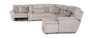 Retreat 6 Piece Power Reclining Modular Sectional With Massage