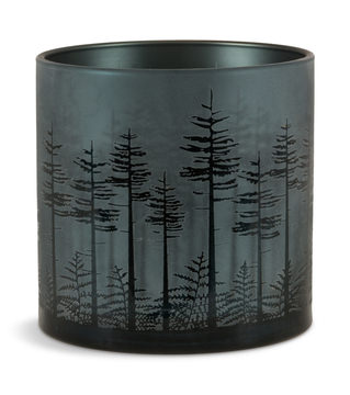 Glass Cylinder - Trees/Ferns