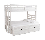 Skyler Twin/Full Bunk Bed With Ladder - White thumbnail 4
