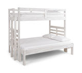 Skyler Twin/Full Bunk Bed With Ladder - White thumbnail 1