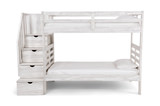 Skyler Twin/Twin Bunk Bed With Stairs - White thumbnail 2