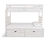 Skyler Twin/Full Bunk Bed With Ladder - White thumbnail 5