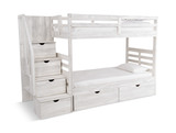 Skyler Twin/Twin Bunk Bed With Stairs - White thumbnail 4