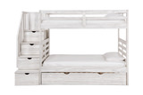 Skyler Twin/Twin Bunk Bed With Stairs - White thumbnail 8