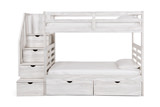 Skyler Twin/Twin Bunk Bed With Stairs - White thumbnail 5