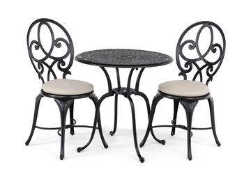 image Caroline 3 Piece Bistro Set With Seat Pads  
