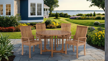 Morrey London 5 Piece Teak Patio Set