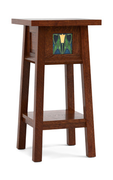 image 24″ Floral Tile Plant Stand