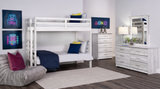 Skyler Twin/Twin Bunk Bed With Ladder - White thumbnail 4