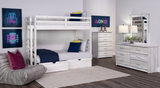 Skyler Twin/Twin Bunk Bed With Ladder - White thumbnail 5