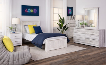 Skyler Twin Bedroom Suite - White