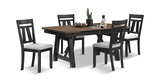 Maribelle Black Extension Table With 4 Chairs thumbnail 1