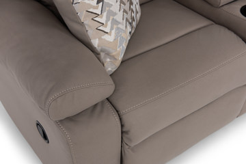 Bennett Reclining Loveseat With Console - Taupe