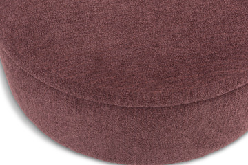 Plum Round Storage Ottoman