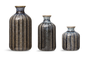 image Embossed Vases Set of 3