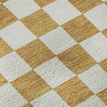 Checkmate Copper Area Rug - 5′0″ X 7′6″