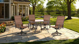 St. Croix 5 Piece Padded Patio Dining Set thumbnail 3