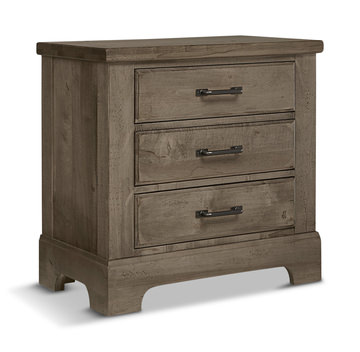 image Cool Rustic Nightstand - Stone Grey