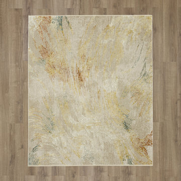 Memento Artifact Beige Area Rug - 5′0″ X 7′6″