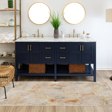 Memento Artifact Beige Area Rug - 5′0″ X 7′6″