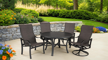 Shoreline 5 Piece Patio Dining Set - Graphite