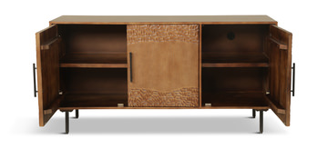 Phoenix 3 Door Carved Sideboard