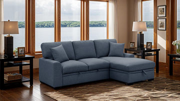 Pepin Grey Sleeper Sectional with Left Facing Chaise 