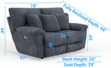 Brooke Power Reclining Loveseat thumbnail 6