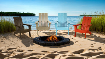 Sunrise Bay Adirondack Chair - Dark Teak