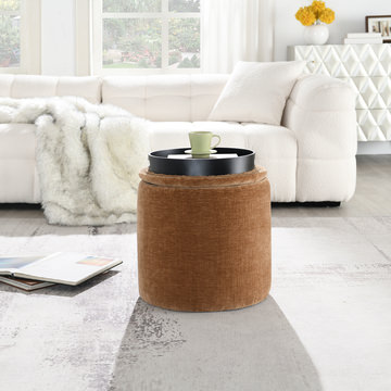 Round Tray Ottoman