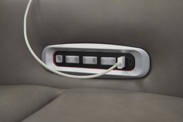 Campbell Leather Power Reclining Loveseat With Console