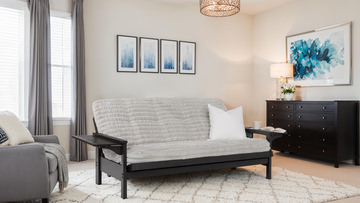 Vermillion Futon With Corduroy Fog Mattress