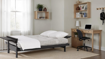 Vermillion Futon With Corduroy Fog Mattress