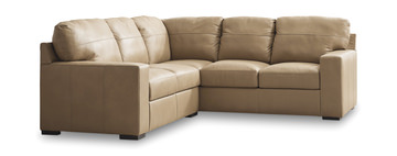 image Naveen 2 Piece Leather Sectional - Left Loveseat