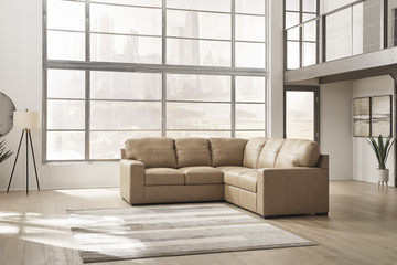 Naveen 2 Piece Leather Sectional - Right Loveseat
