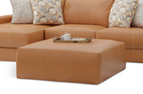 Ken Leather Ottoman - Cognac thumbnail 2