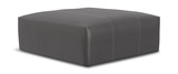 Ken Leather Ottoman - Charcoal thumbnail 1