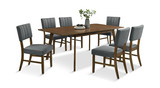 Ireland Walnut Extension Table With 4 Chairs thumbnail 1
