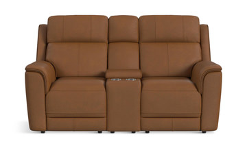 image Mustang Leather Power Reclining Loveseat