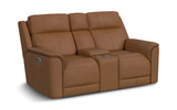 Mustang Leather Power Reclining Loveseat thumbnail 2