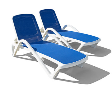 image Poolside Chaise Lounge - Blue