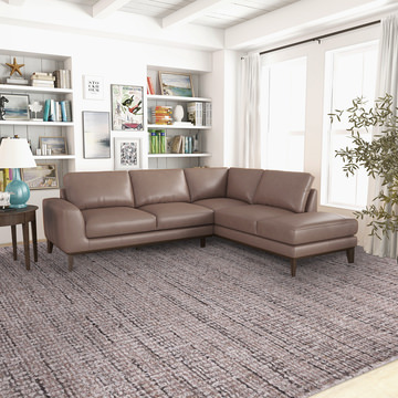 Lavish Drifted Mink/Mocha Area Rug - 2′6″ X 4′0″