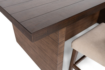 Boise Counter Bar With 4 Corduroy Counter Stools