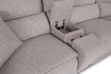 Leo 6 Piece Power Reclining Modular Sectional with Right Chaise