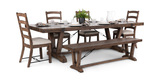 Yellowstone Dining Table With 4 Ladderback Chairs And Bench thumbnail 6